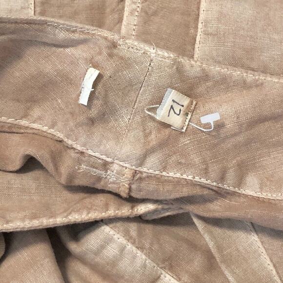 NWOT Sundance Organia Lace Pants Size 12 Linen Cotton Blnd Relaxed Fit Rose Dust - Picture 8 of 9